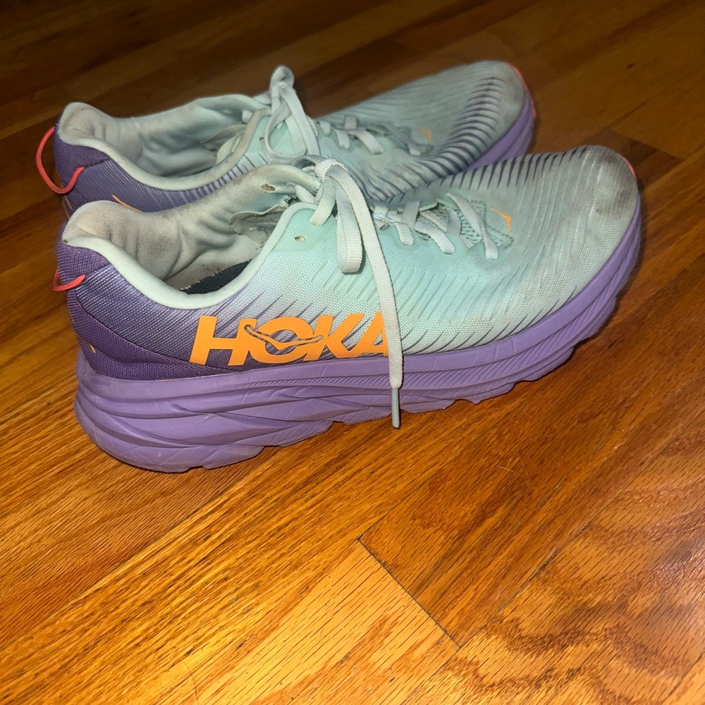 Women's Hoka Rincon 3 Purple/Mint Athletic Shoes - 9M